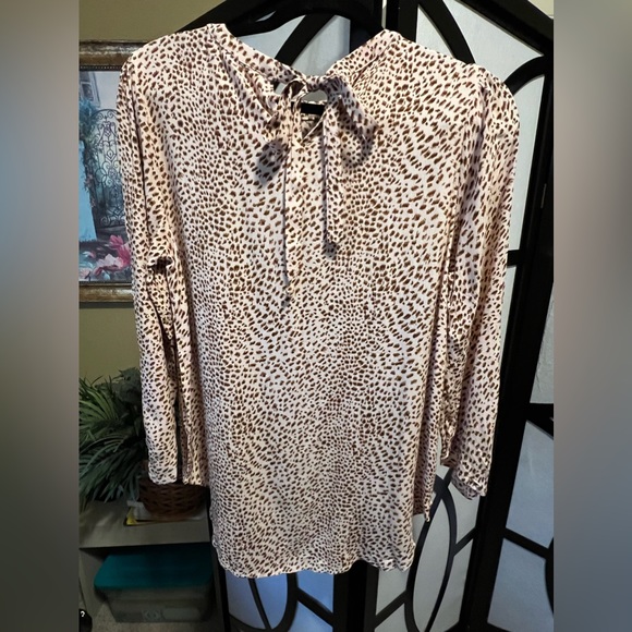 Melissa Nepton Arlie blouse in light pink and brown leopard print size S - Picture 4 of 9